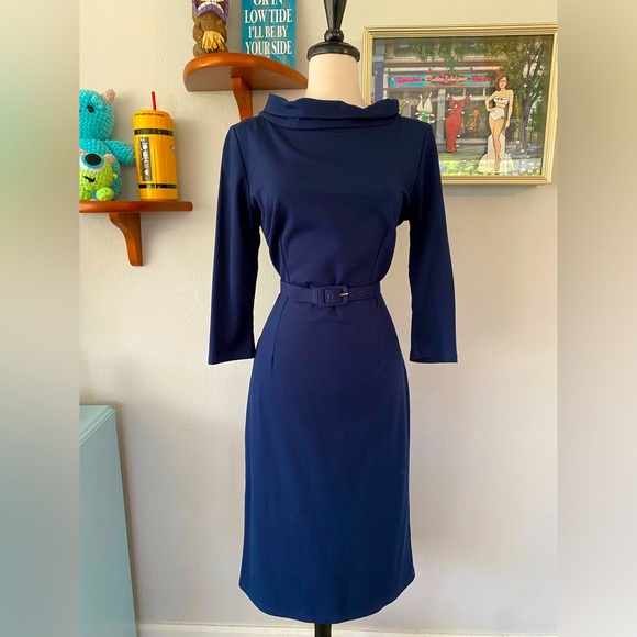 π JOANIE WIGGLE PINUP RETRO MADMEN LAURA BYRNES PUG PINUP COUTURE DRESS - Picture 3 of 12